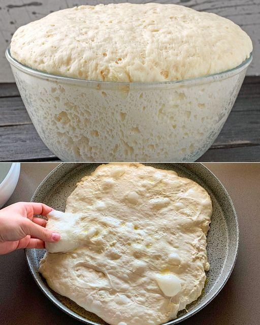 Rețeta pentru un aluat ușor de pizza, plin de bule și cu puțină drojdie