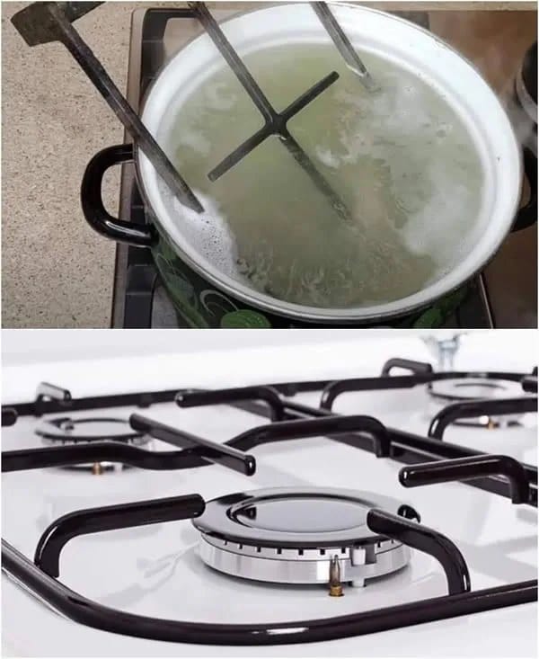 Cum să cureți grătarul plitei de gătit cu o metodă simplă și eficientă!Nu o sa-ti vina sa crezi cat de usor se curata!
