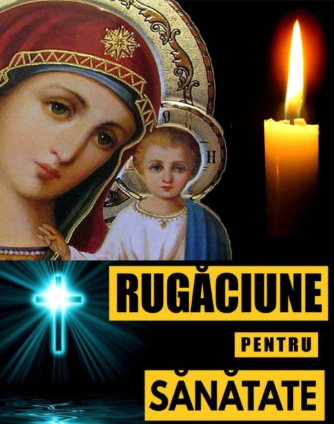 Cea mai puternica rugaciune pentru alungarea bolii . Se rosteste ori de cate ori te confrunti cu probleme de sanatate si este grabnic ajutatoare.