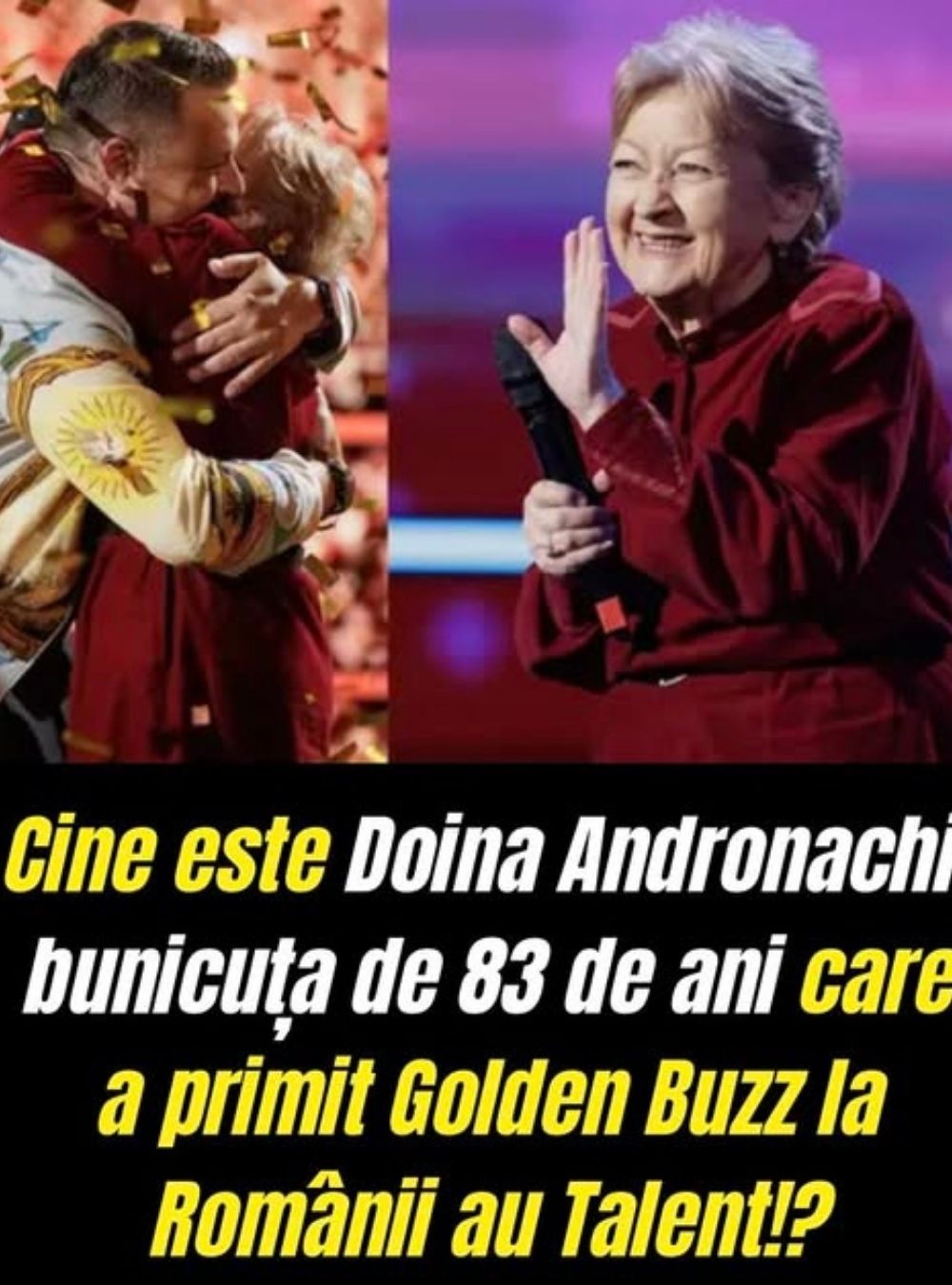 Cine este Doina Andronachi. Bunica de 83 de ani care a cucerit scena „Românii au talent” și a primit golden buzz