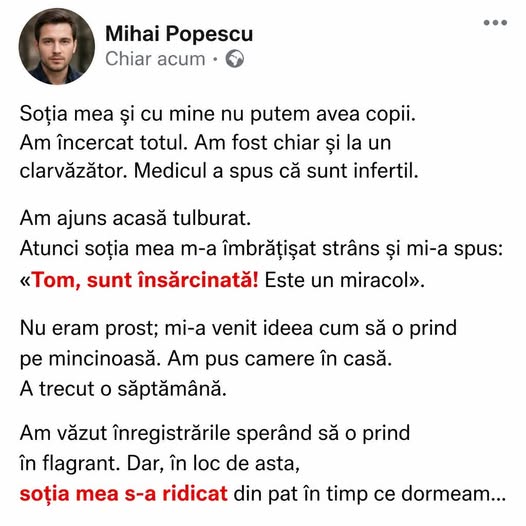 Soția mea și cu mine nu putem avea copii