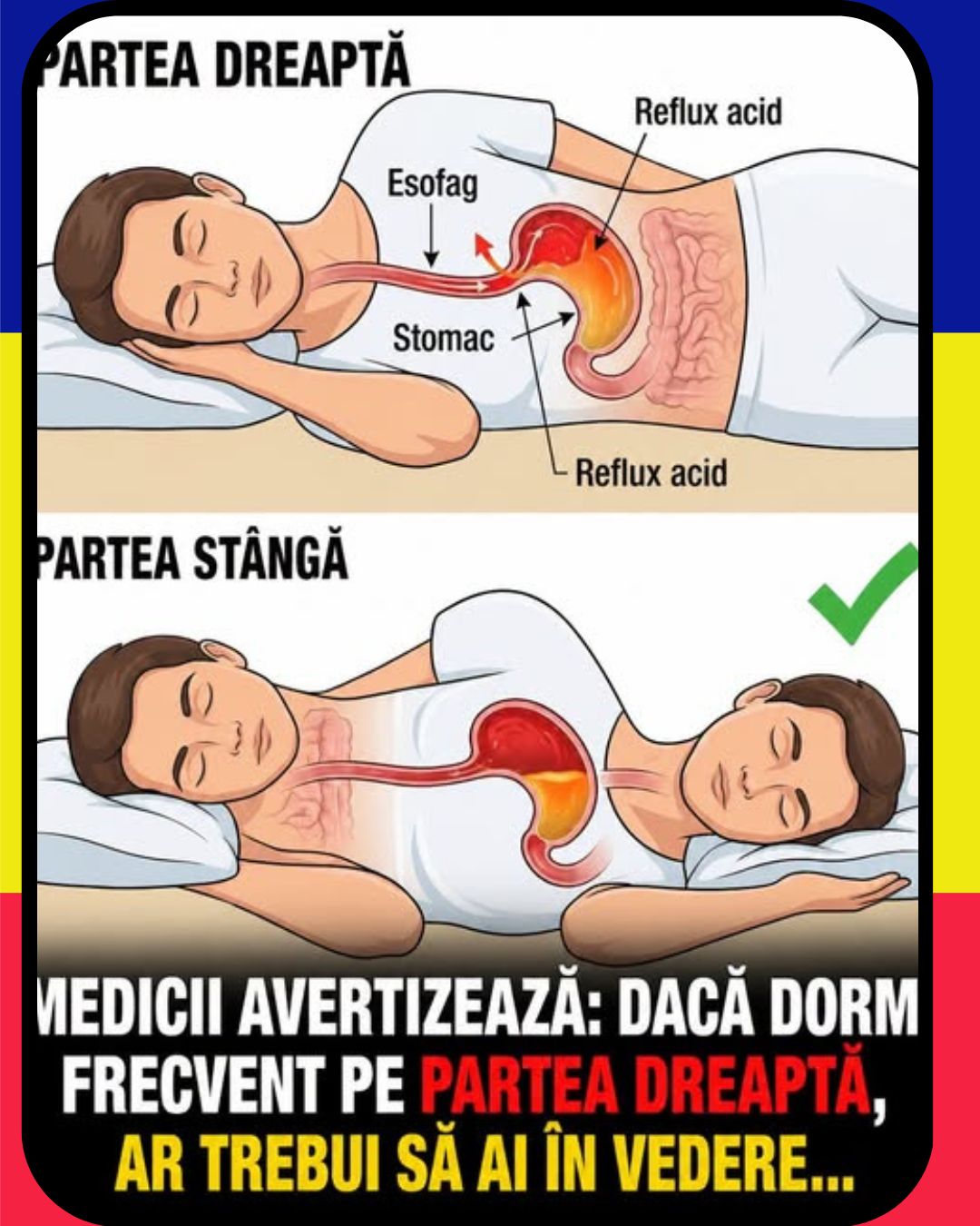 Obișnuiești să dormi mai tot timpul pe partea dreaptă? E bine să știi ce impact poate avea asta asupra corpului tău…