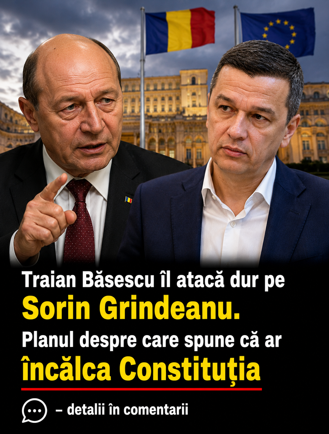 Traian Băsescu îl atacă dur pe Sorin Grindeanu. Planul despre care spune că ar încălca Constituția