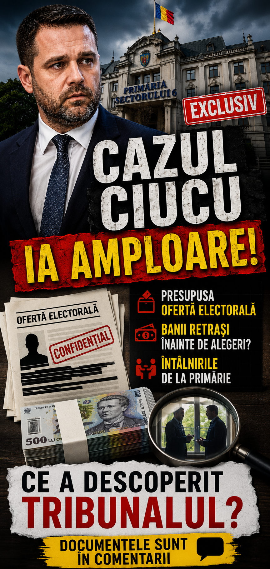 Cazul Ciucu ia amploare: presupusa ofertă electorală, banii retrași și întâlnirile de la primărie. Ce a descoperit Tribunalul