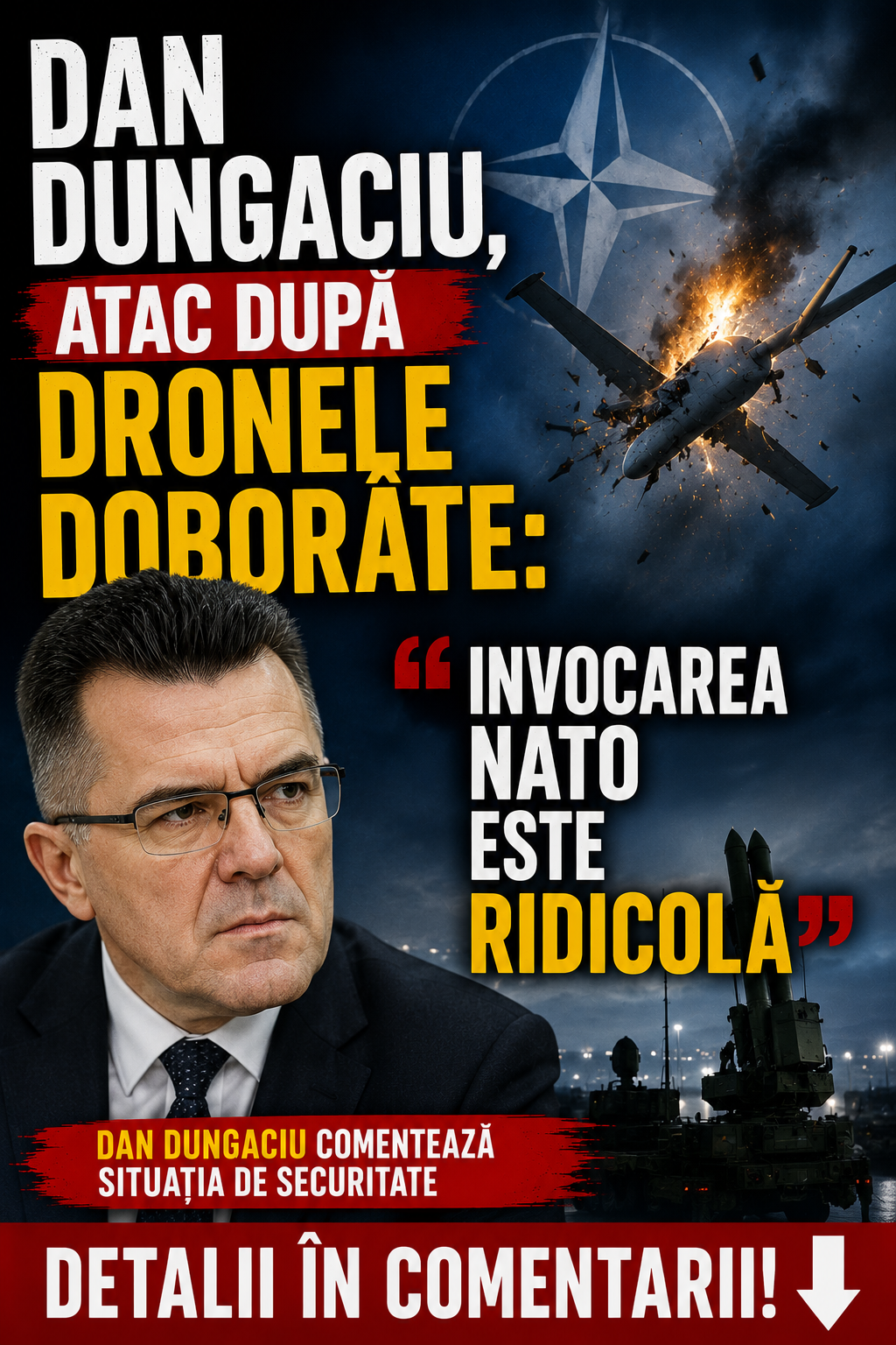 Dan Dungaciu, atac după dronele doborâte: „Invocarea NATO este ridicolă”