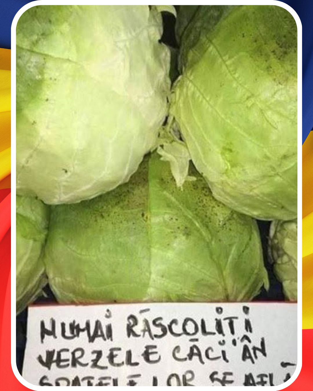 Mesaj amuzant pe o pancartă din piața din Brăila