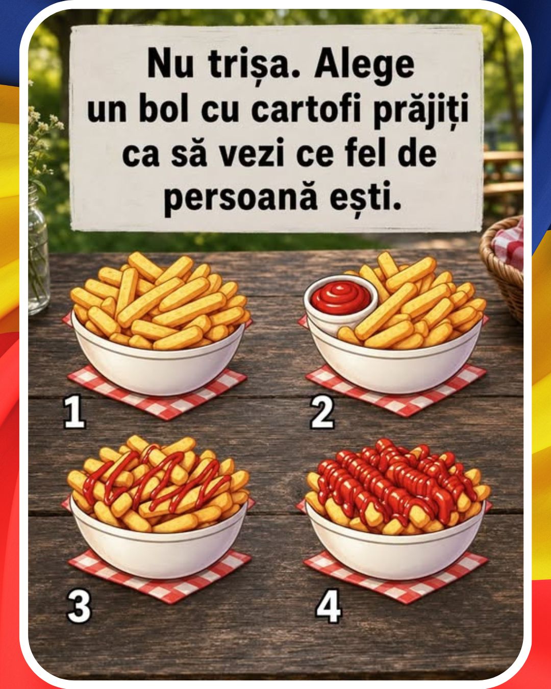 Alege un bol de cartofi prăjiți — ce spune despre personalitatea ta