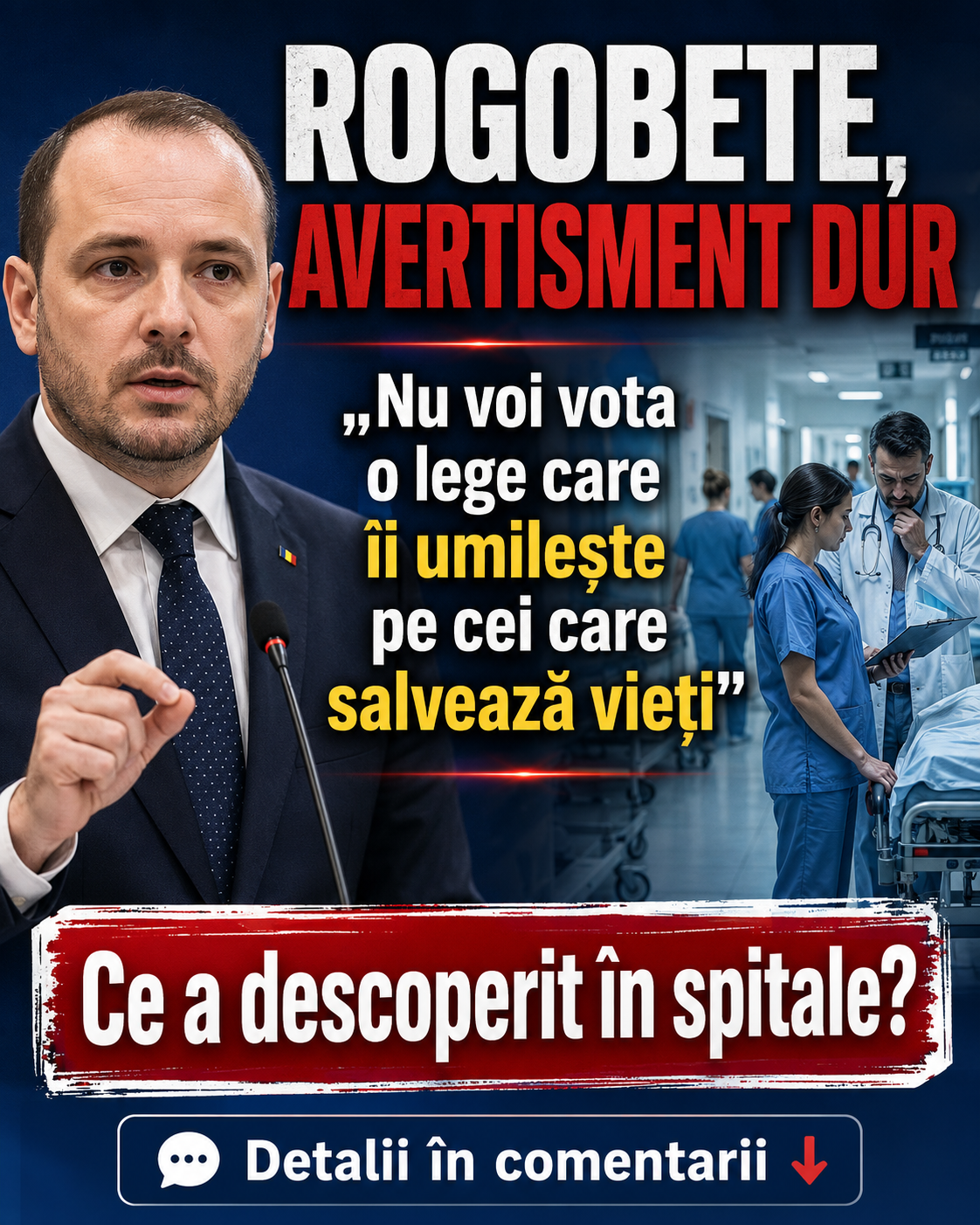 Alexandru Rogobete, avertisment dur despre sistemul medical: „Nu voi vota o lege care îi umilește pe cei care salvează vieți”. Ce a descoperit în spitale