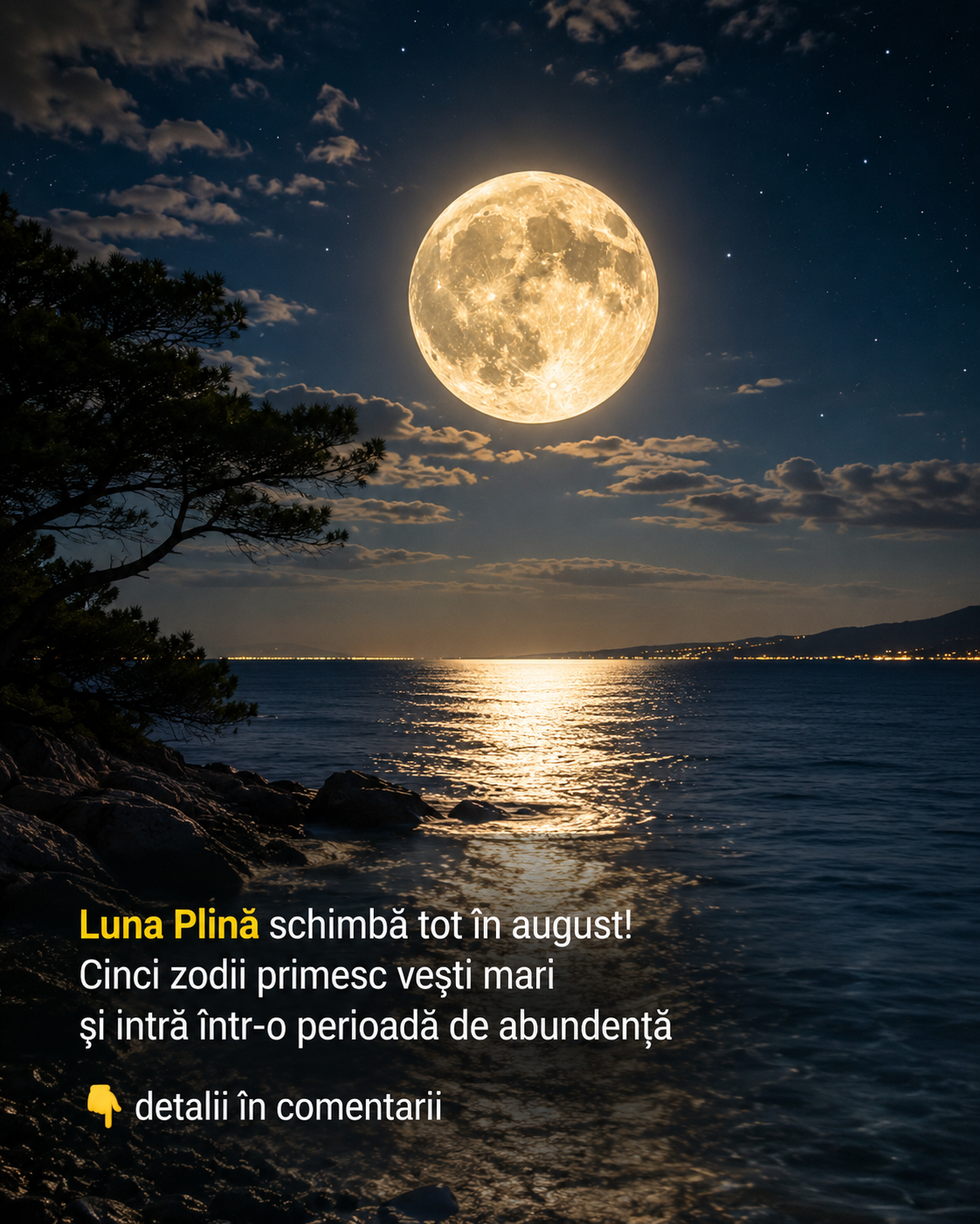 Luna Plină schimbă tot în august! Cinci zodii primesc vești mari și intră într-o perioadă de abundență