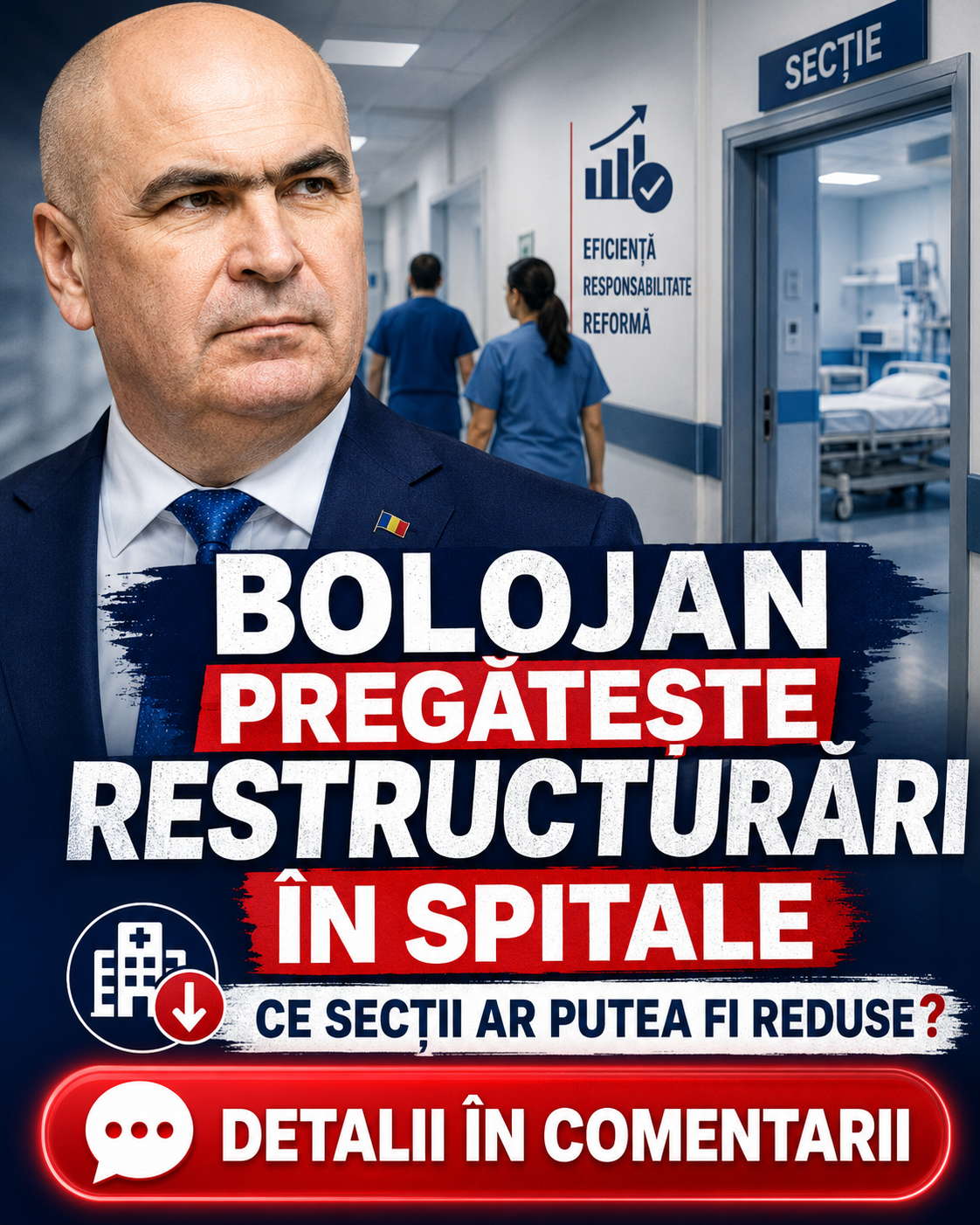 Bolojan pregătește restructurări în spitale. Ce secții ar putea fi reduse?