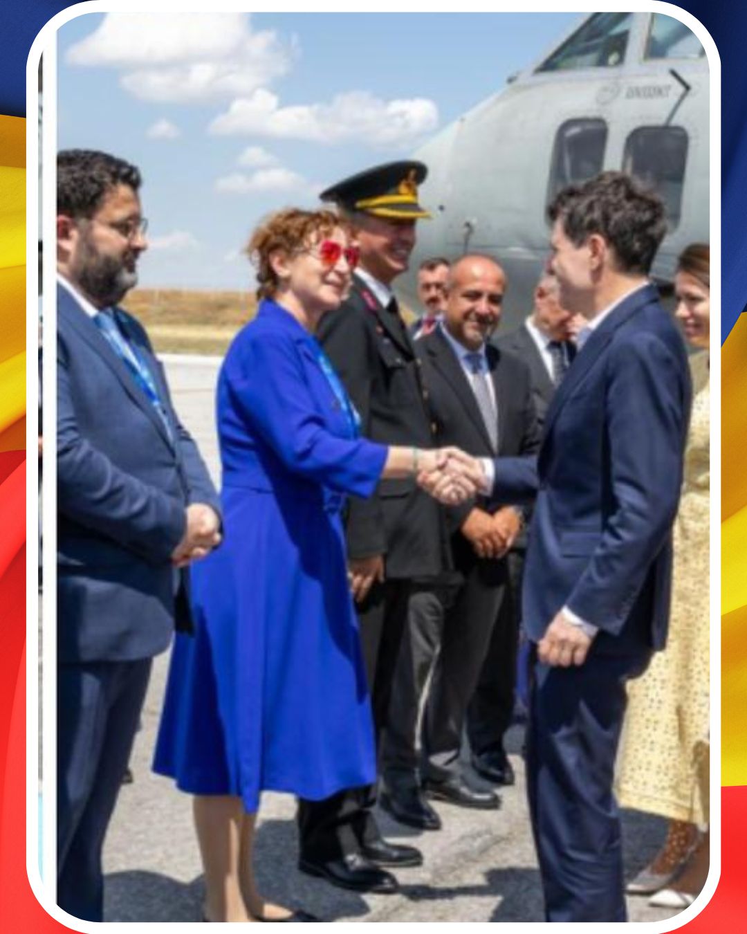 Mirabela Grădinaru a strălucit într-o rochie albastru-turcoaz la dineul oficial summit NATO