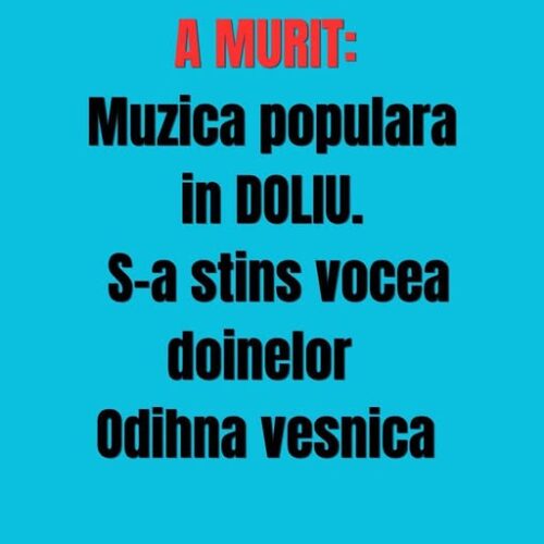 Muzica populara in DOLIU. S-a stins vocea doinelor Odihna vesnica