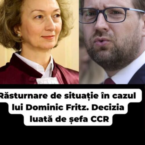 Răsturnare de situație în cazul lui Dominic Fritz. Decizia luată de șefa CCR