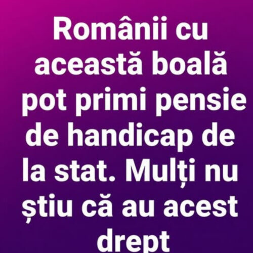 Românii cu această boală pot primi pensie de handicap de la stat. Condițiile pe care trebuie să le îndeplinești